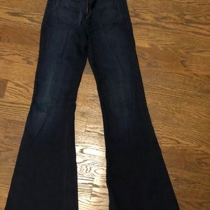 HUDSON wide flare jeans dark denim size 26